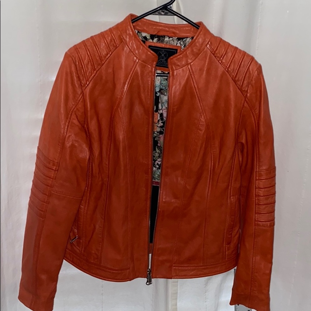 Orange Leather Jacket